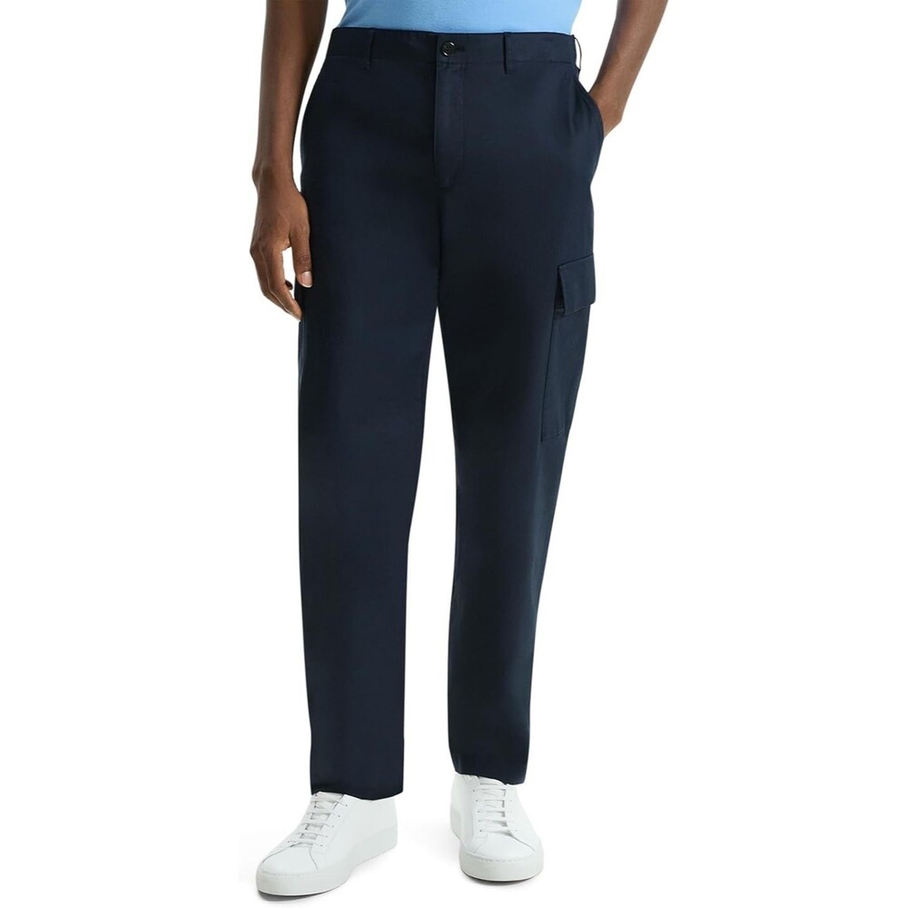 THEORY Pants Mens Size 33 Navy Cargo Drawstring Trouser CURTIS Hanson Twill $245